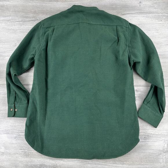 Paul Fredrick Dress Shirts Mens Medium Green Purple Rayon Band Grandad EUC - Picture 3 of 7